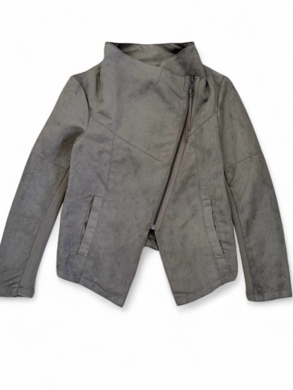 H&M Gray Faux Suede Jacket